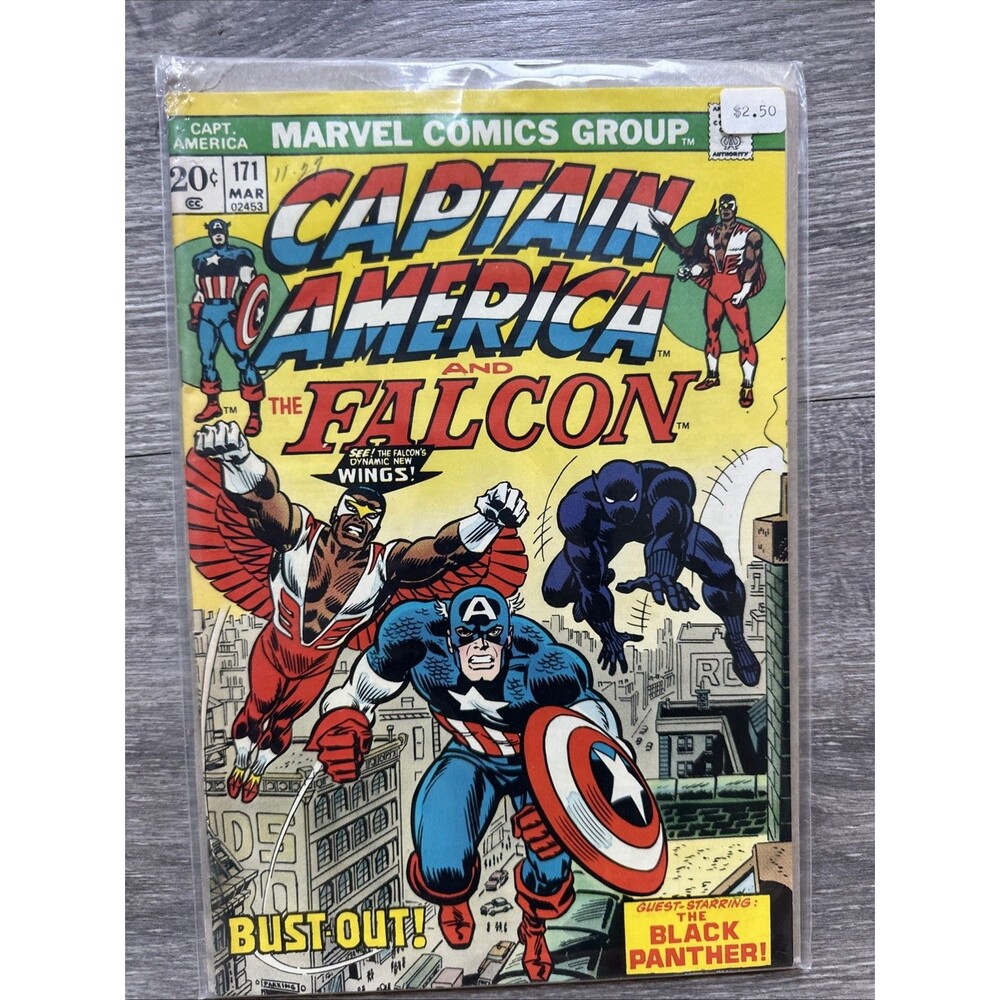 Captain America #171 Marvel 1974 - 1st New Falcon Wings on Cover